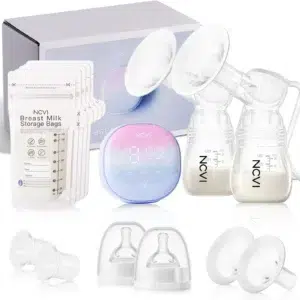 Electric breast pump with 4 modes and 9 suction levels for efficient breastfeeding.